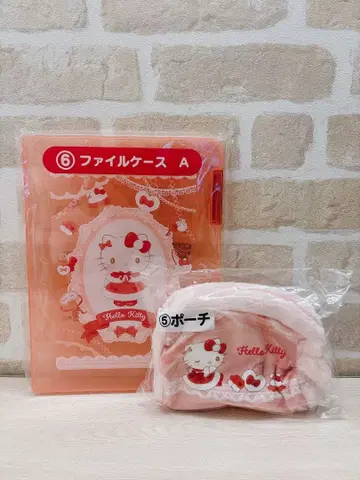 산리오 뽑기 헬로키티 파일 케이스 A 파우치 2개 세트