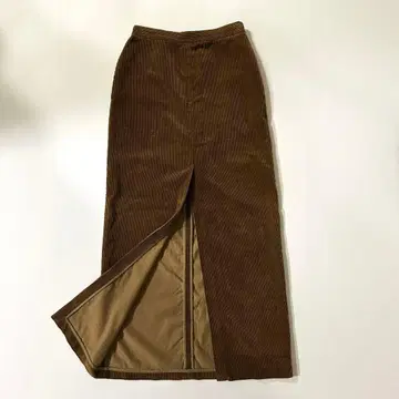 AURALEE 초슬림 코듀로이 롱 타이트 스커트 프론트 슬릿