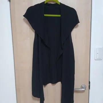 후드 부착 블랙 가디건