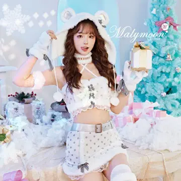 마리문 시로쿠마 코스프레 의상 화이트 산타