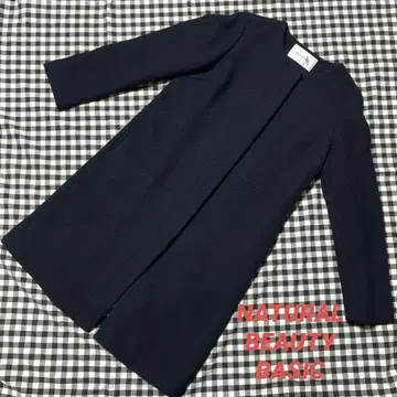 NATURAL BEAUTY BASIC 노카라 코트 네이비