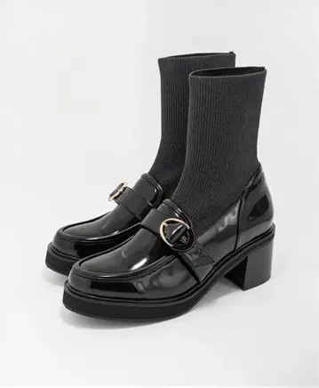 RANDA 로퍼 디자인 니트 도킹 부츠 M 사이즈