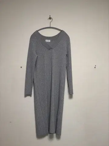 PLST 플라스테 그레이 니트 롱 원피스 여성용