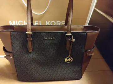 MICHAEL KORS 브라운 토트백