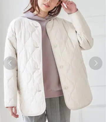 허니즈 Honeys GLACIER 퀼팅 블루종 화이트