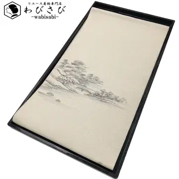 후쿠로 오비 츠즈레 춘방 금각사 얇은 비단 쥐색 O-5619