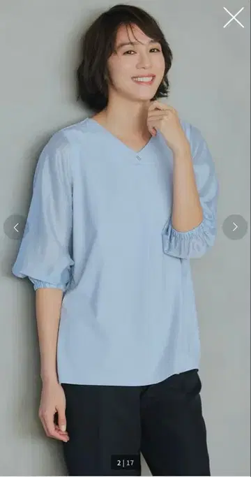 두클라쎄 쉬폰 슬리브 티셔츠 블라우스