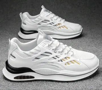 화이트 메쉬 어퍼 스니커즈