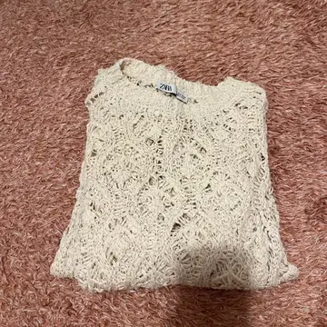 아이보리 레이스 오버 사이즈 스웨터