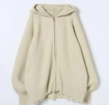 5G 아제 더블 ZIP 니트 후디 지나시스 미사용 새상품 이번 시즌 신상