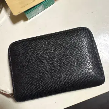 BALLY 블랙 가죽 코인 케이스