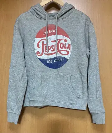 Pepsi 로고 후드 부착 후드티 그레이