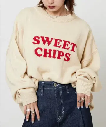 FREAK'S STORE 빅 실루엣 로고 니트/SWEET CHIPS