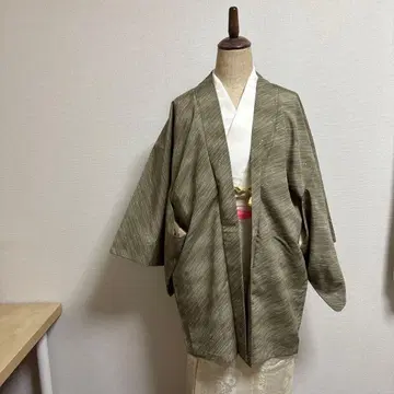 새상품급 겉옷 기모노 순수 실크