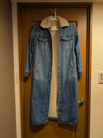 ZARA 데님 롱 코트 Ssize