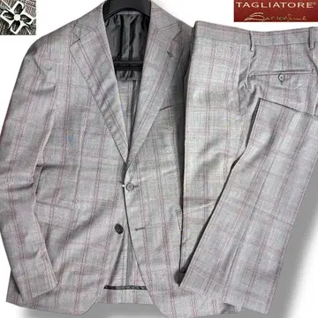새상품 딸리아또레 Sartoriale 글렌체크 패턴 언컨 수트
