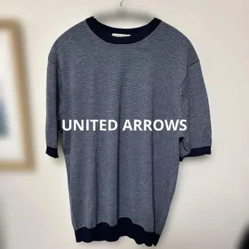 UNITED ARROWS 보더 반팔 T셔츠 네이비