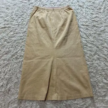 LEQUIPE 베이지 코듀로이 타이트 스커트