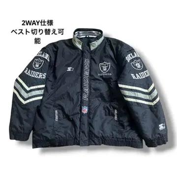 레어 XL RAIDERS 레이더스 바시티 자켓 스타터 와펜 자수