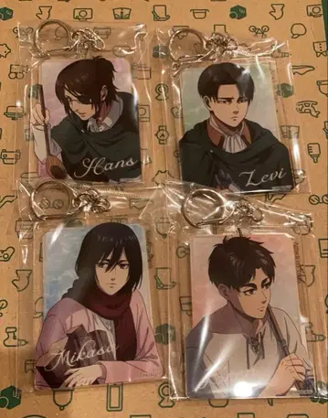 진격의 거인 신규 일러스트 아크릴 키링 4종