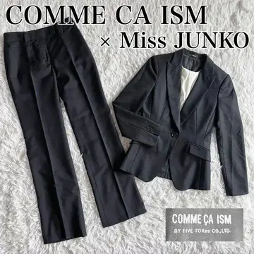 컨디션 최상 컴시즘 미스 준코 세트 코디 셋업 블랙 M