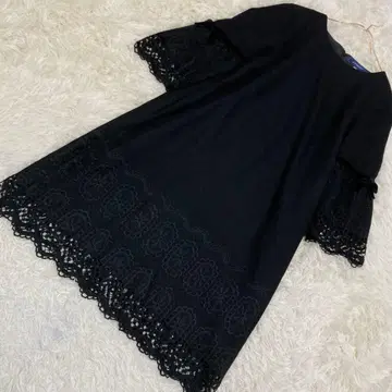 M'S GRACY 자수 원피스 블랙 40 경사 레이스 고급