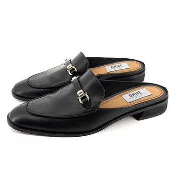 루타 롱 리 비트 로퍼 뮬 블랙 M 사이즈 일본제 슬리퍼