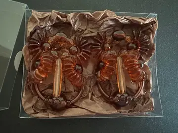 새상품 Satoko Oishi 귀걸이 브라운