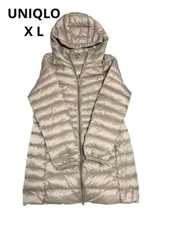 UNIQLO 울트라 라이트 다운 코트 후드 부착 XL 베이지 계열