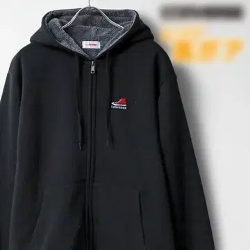 CONVERSE 블랙 후드티 L 사이즈