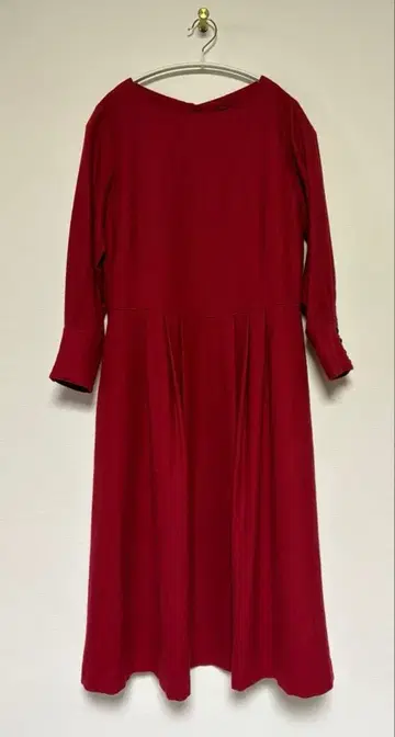 정가 35000엔 그랑마마도터 턱 플리츠 레드 원피스