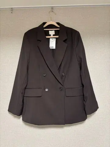 다크 브라운 더블 브레스트 자켓 M