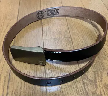 TENJIN WORKS 블랙 가죽 벨트