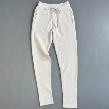 드로어 니트 팬츠 리브 니트 캐시미어 울 아이보리 2 sw9