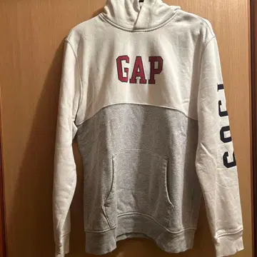 GAP 후드 부착 후드티 화이트/그레이