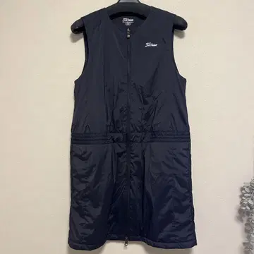 타이틀리스트 나일론 슬리브리스 지퍼 원피스 블랙