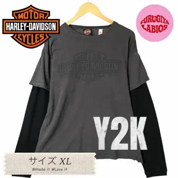 레어 Harley-Davidson 롱 T셔츠 롱티 y2k