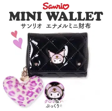 에나멜 퀼트 금속 장식 지갑 쿠로미 표범 무늬 참 포함