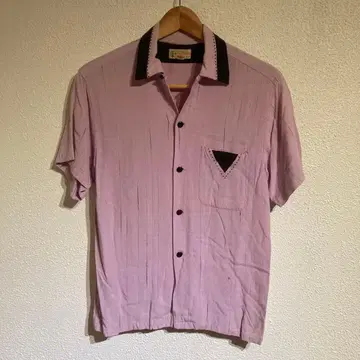 Drybones 구 택 핸드 스티치 카스리 패턴 오픈 셔츠