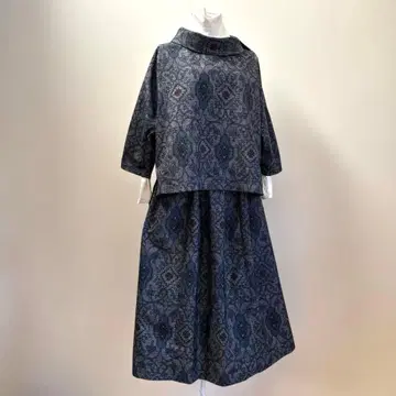 오시마 명주 리메이크 셋업 블라우스&개더 스커트 가슴 너비 58