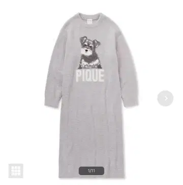 룸웨어 원피스 슈나우저/gelato pique