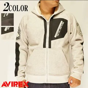 레어 모델 새상품급 AVIREX 내 보아 후드티 2XL 그레이
