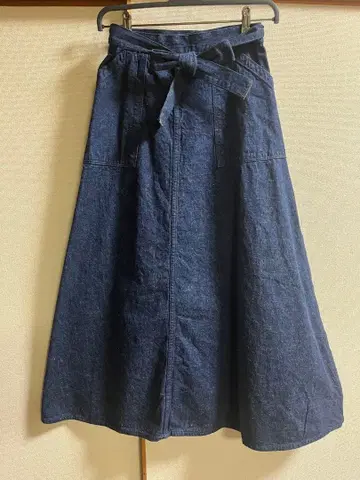 BEAMS BOY 오어슬로우 데님 랩스커트