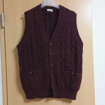 파파스 Papas 버건디 니트 베스트