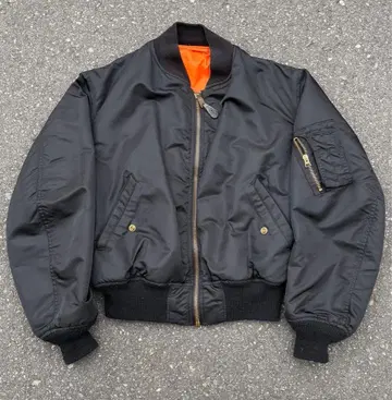 90s SCHOTT MA-1 jacket 블랙 usa제 ALPHA