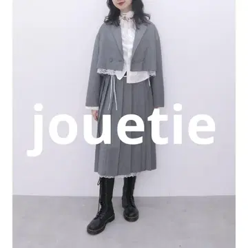 헴 레이스 숏 자켓 셋업 jouetie 새상품급