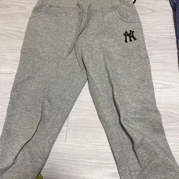그레이 NY 로고 자수 스웨트 팬츠 L 사이즈