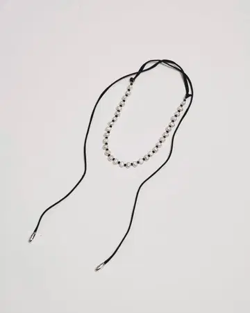 Todayful Pearl Ribbon Choker