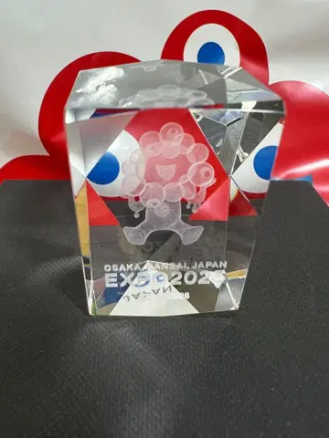 오사카 간사이 박람회 광학 유리 미야쿠미야쿠 3D 페이퍼 웨이트