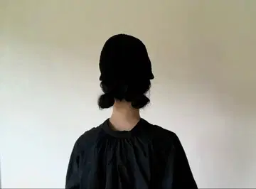 접는 모자 와플 트위드 블랙